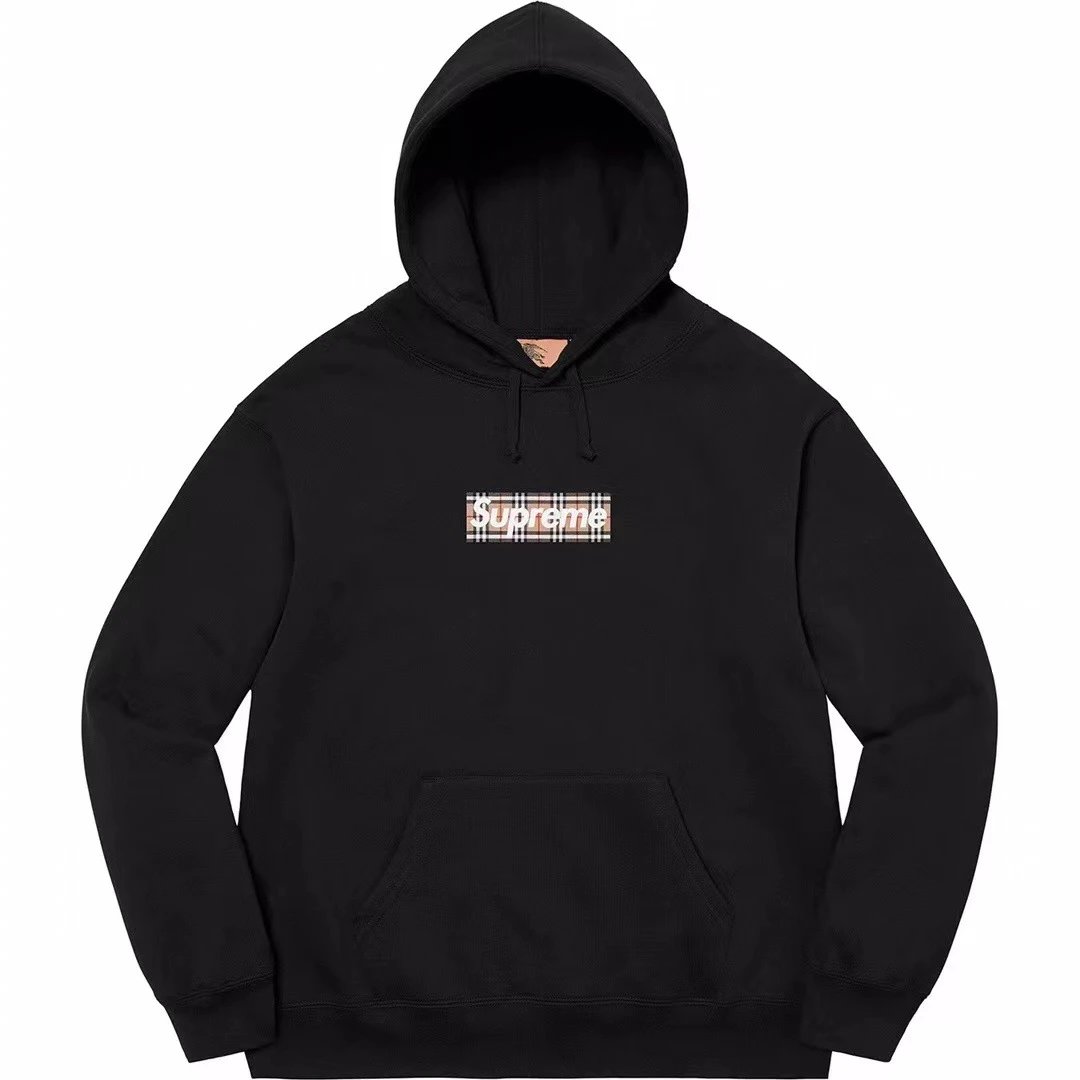 Supreme Monogram Logo hoodie Gray Red Oversized for Casual Outfits
