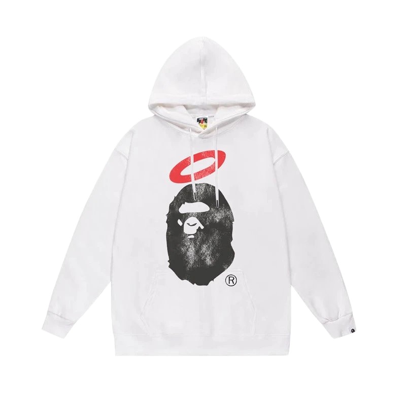 Bape Ape Head Trendy Cool Style White Sweatshirt