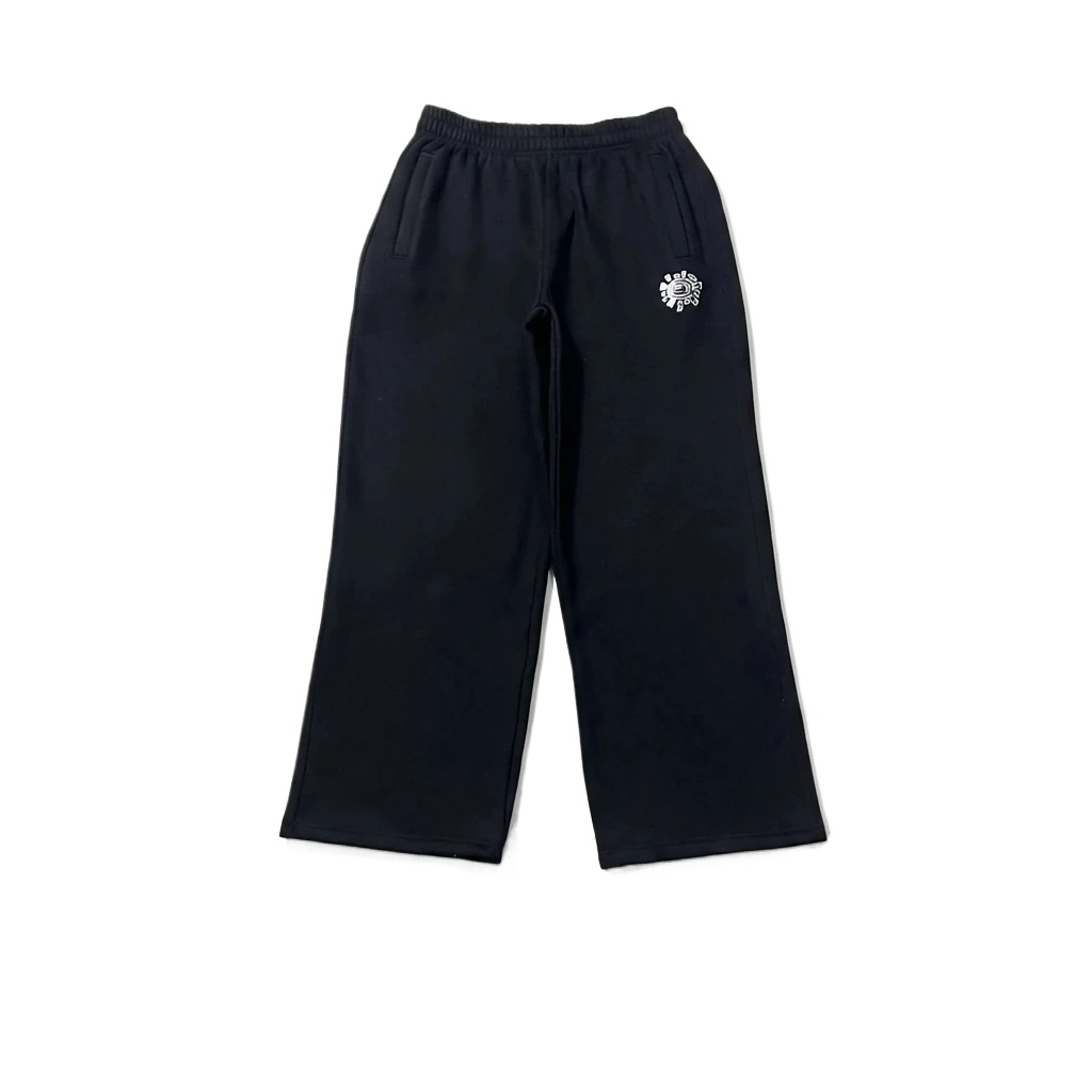 ADWYSD trendy brand loose black long trousers.