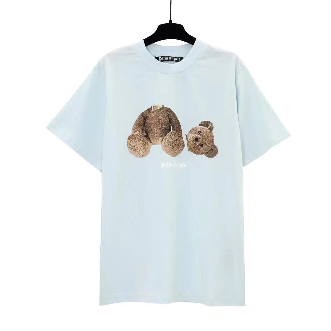Palm Angels Weekend Bear graphic T-shirt White Colorful Bear for Weekend Wear