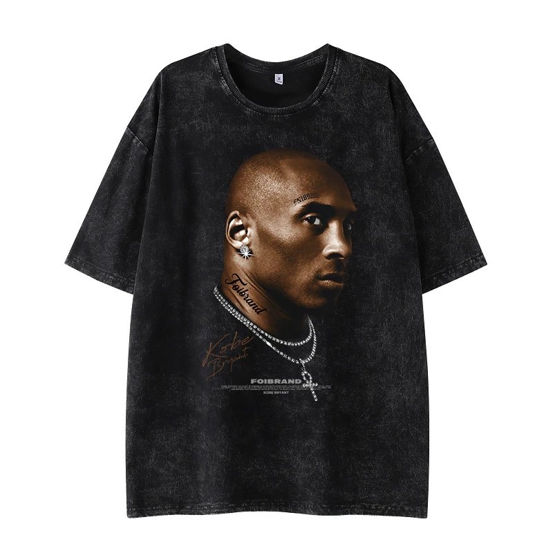 Tupac Resort Portrait graphic T-shirt Black Tupac Collage for Travel Looks