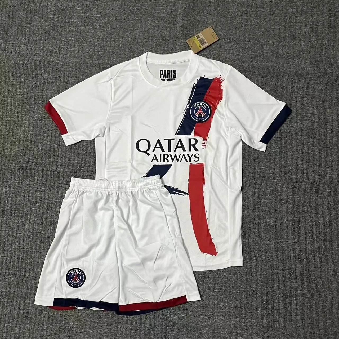 Germany Sport Soccer jersey set White Germany Football for Warm Weather