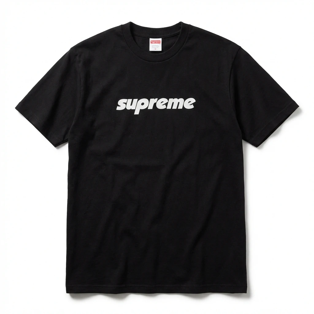 Supreme basic black T-shirt