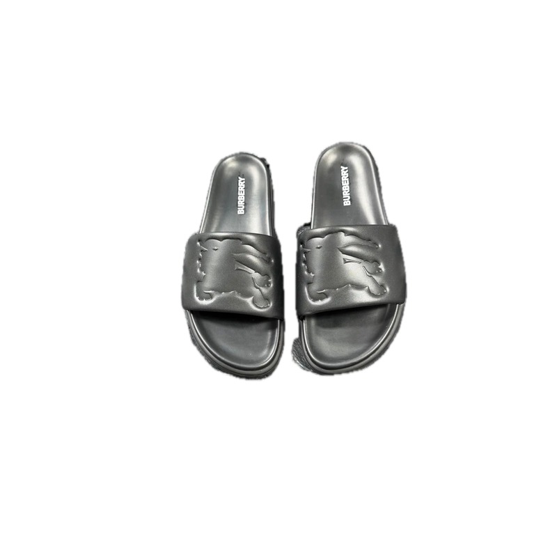 Burberry Knight Embossed Casual Style Black Slides