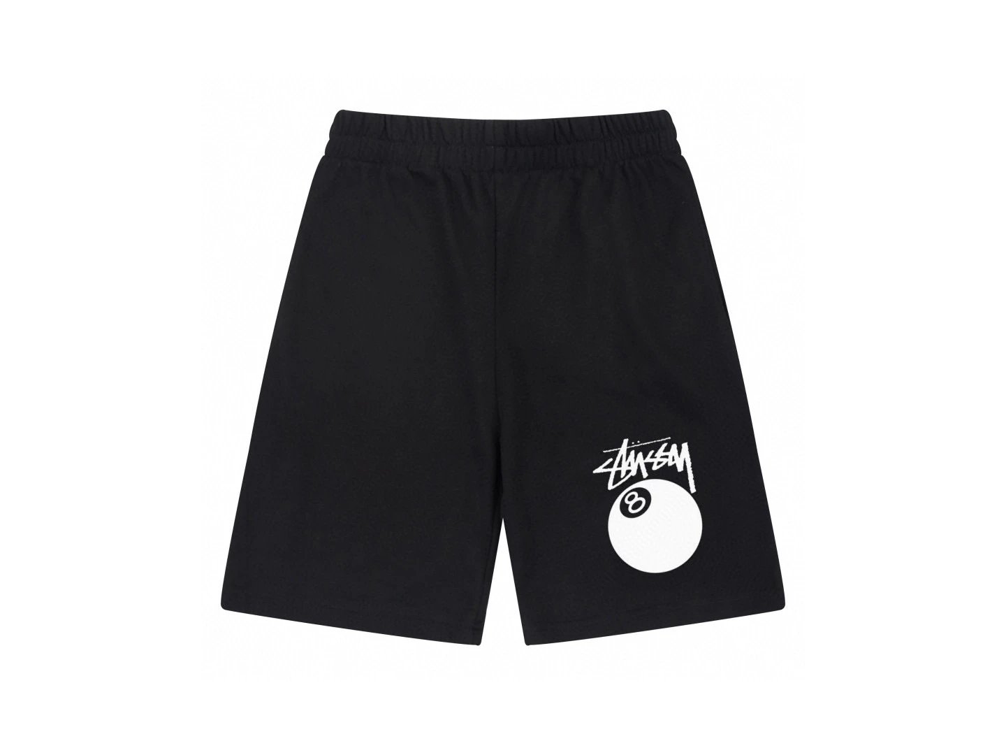 Stussy No.8 Ball Trend Brand Black Shorts