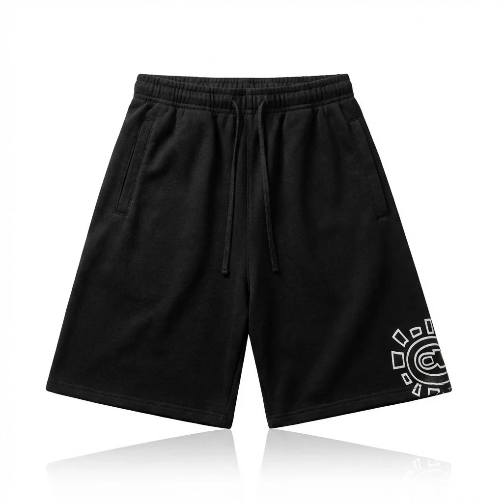 ADWYSD trendy brand printed black shorts