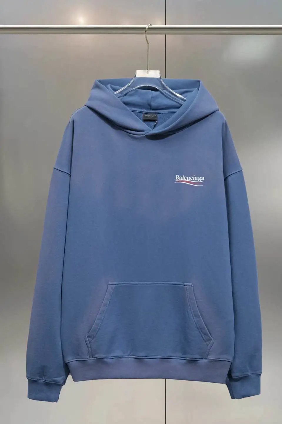 Balenciaga simple style blue hoodie