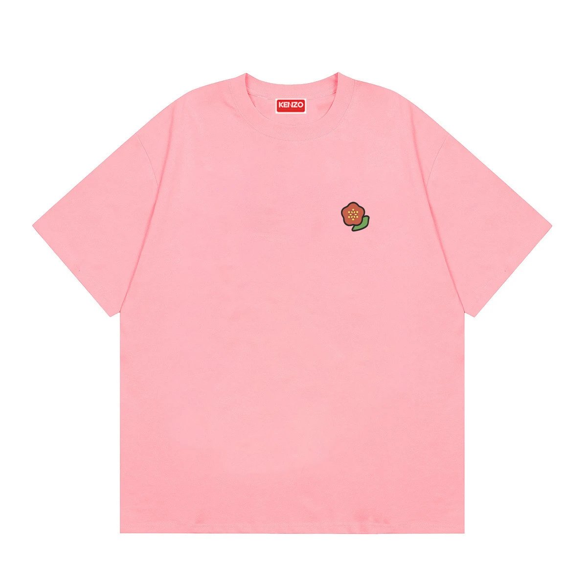 KENZO Begonia Collection Casual Style Pink T-Shirt