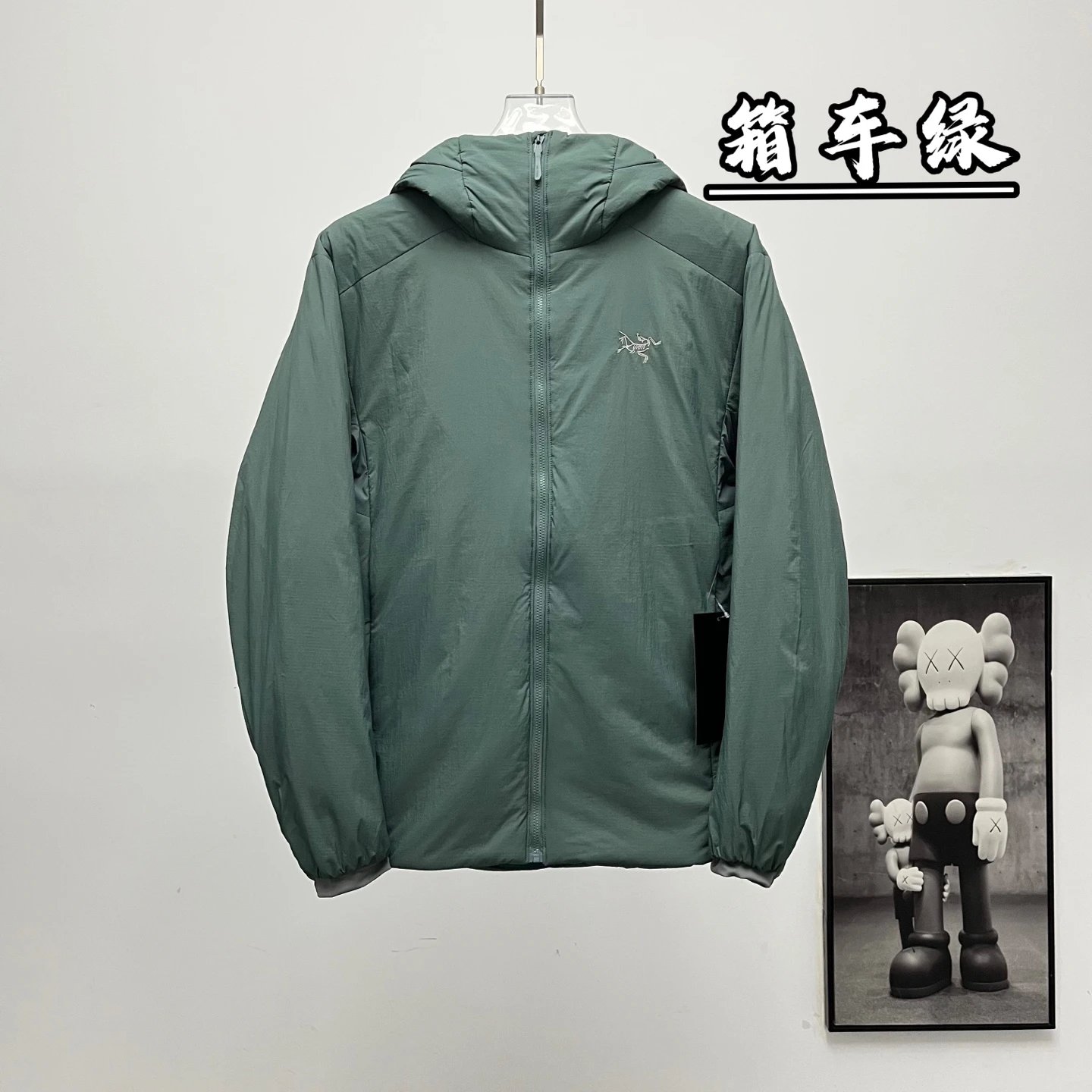 Arc'teryx Layering Sage Green Hooded Shell Jacket