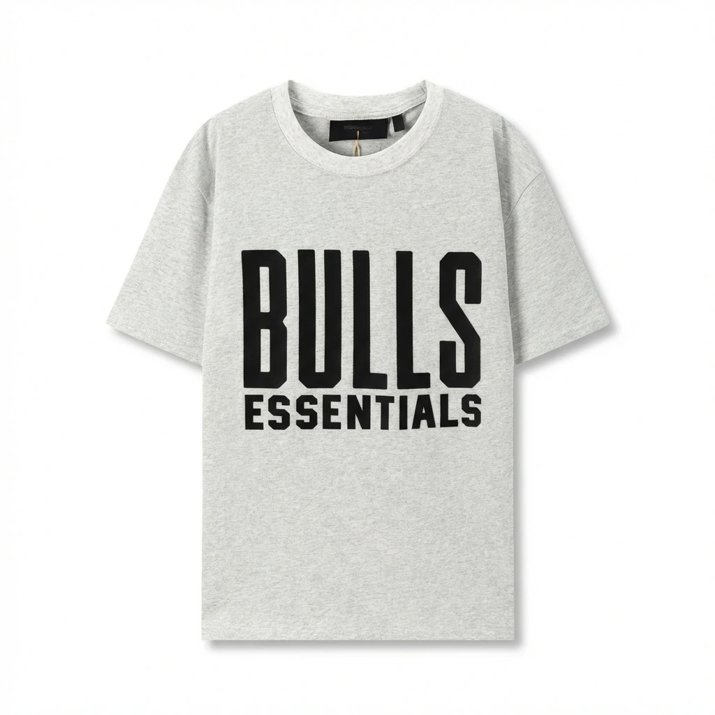 ESSENTIALS Bulls Style Grey T-shirt