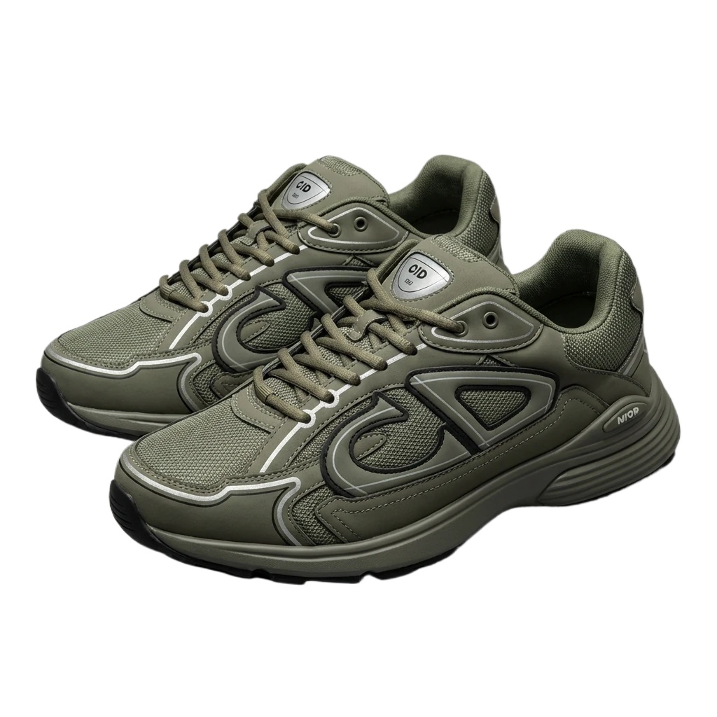 Dior sporty grey-tone sneakers