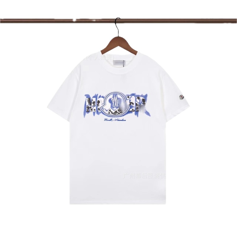 Moncler Casual Printed White Short-sleeve T-shirt
