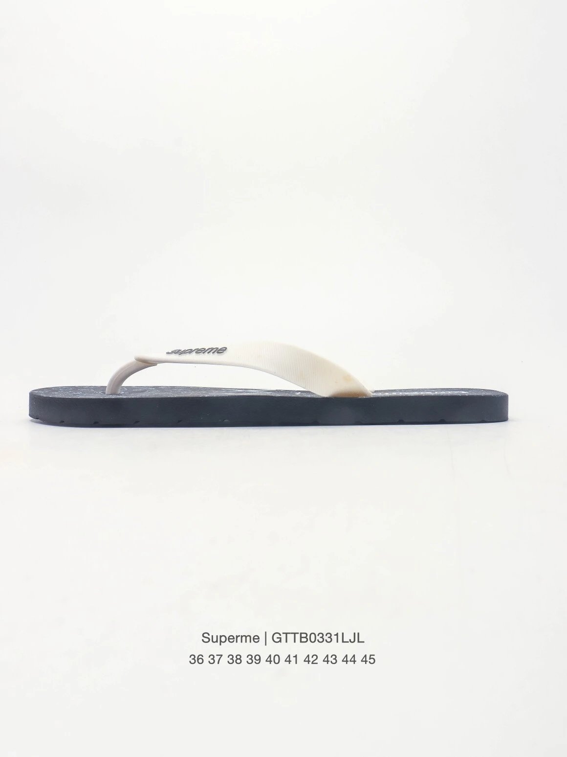 Supreme Casual Street Style Black and White Flip-Flops