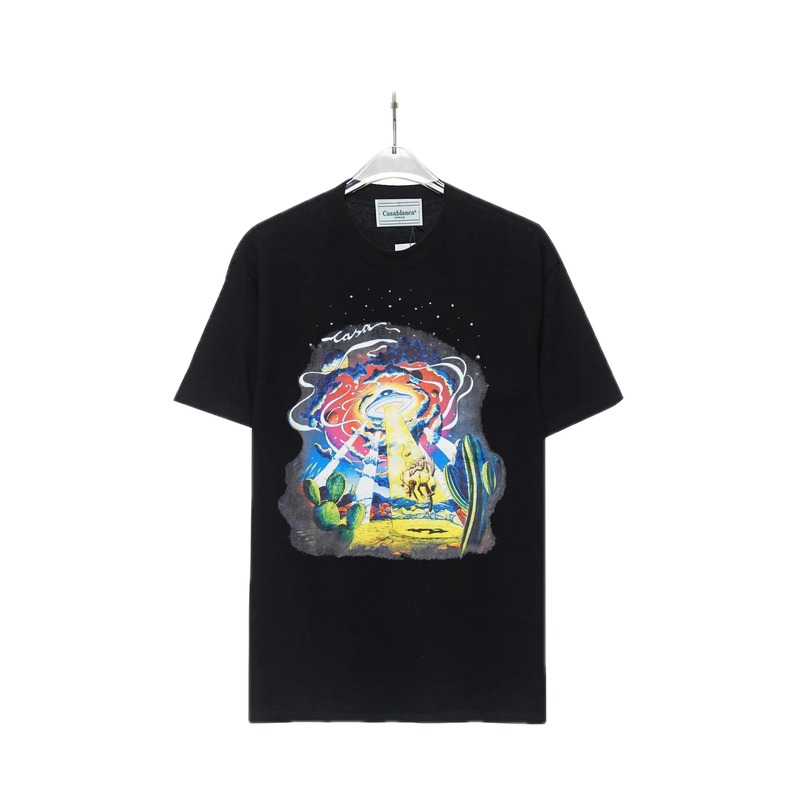 Black T-shirt with Casablanca starry sky print