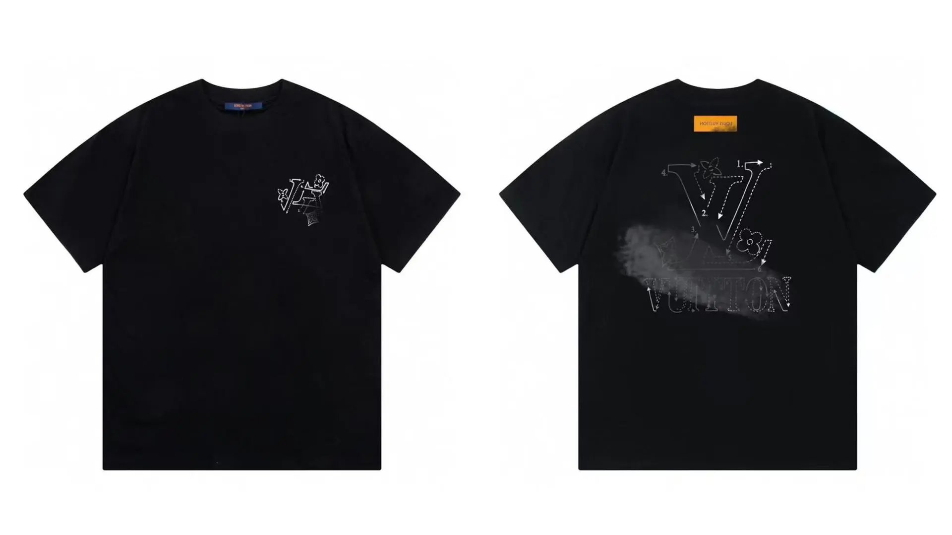 Louis Vuitton LV Printed Street Style Black T-Shirt