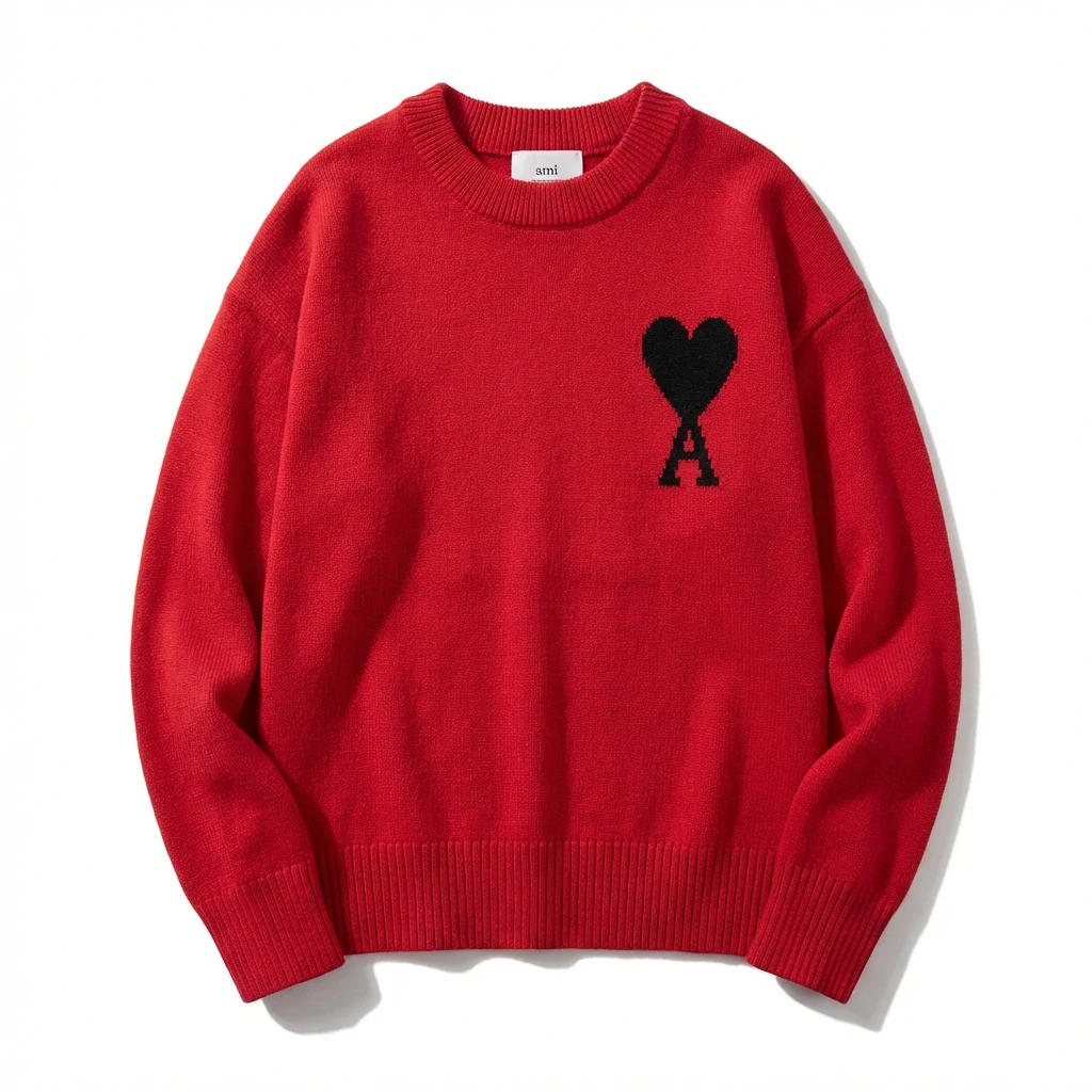 AMIRI Love Series Red Sweater