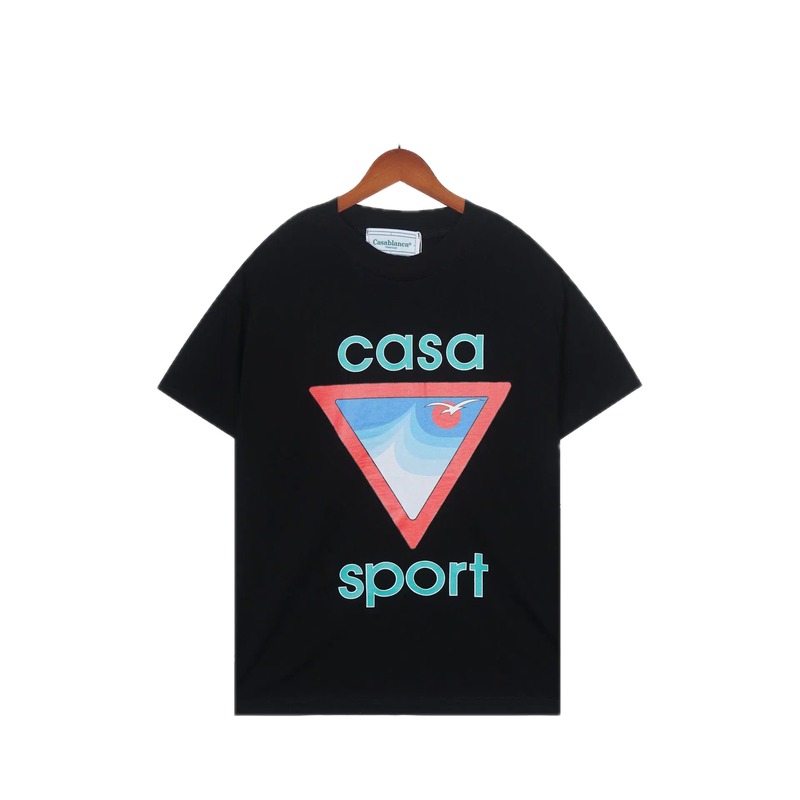 Casablanca - printed casual - style black T - shirt