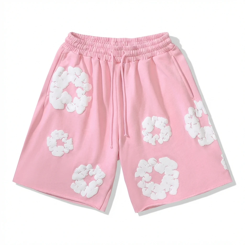 DENIM TEARS Floral Pink Shorts