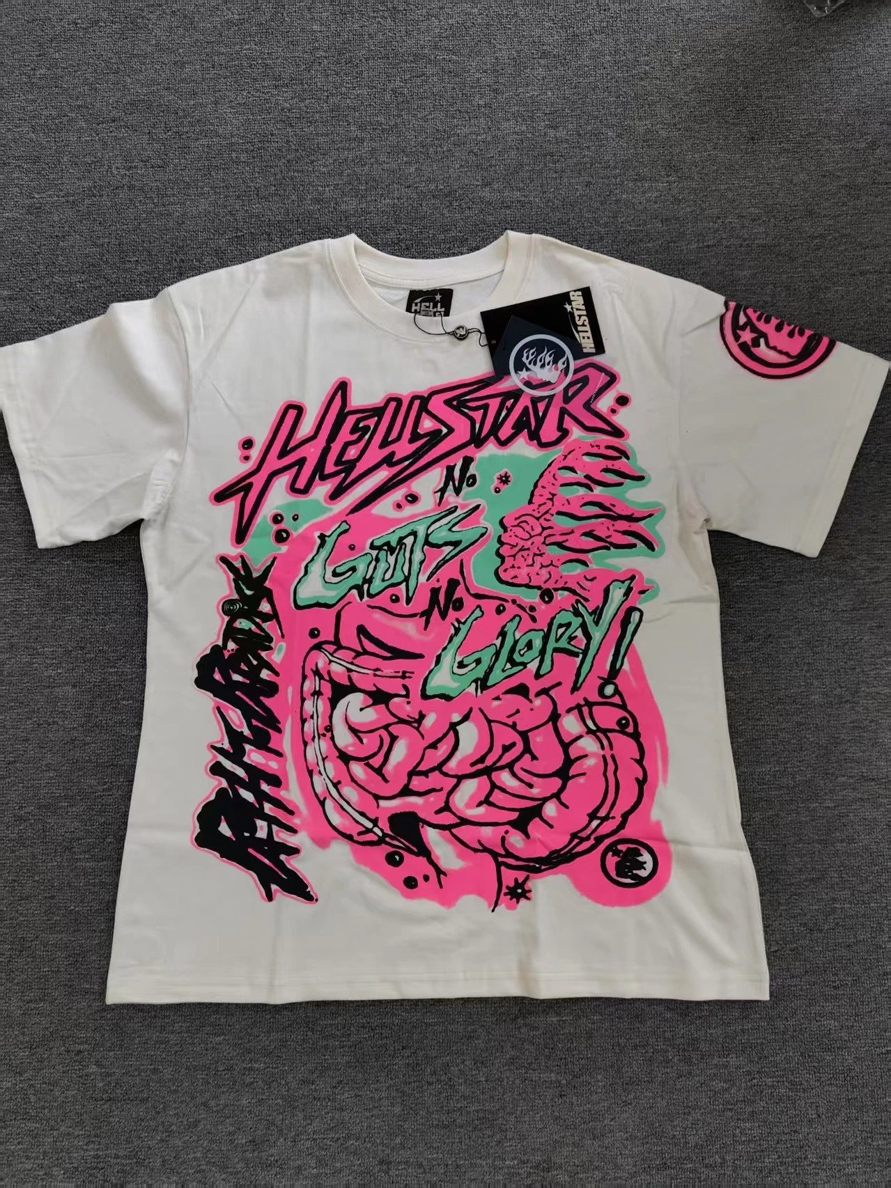 Hellstar Graffiti Street Style Off-white T-shirt