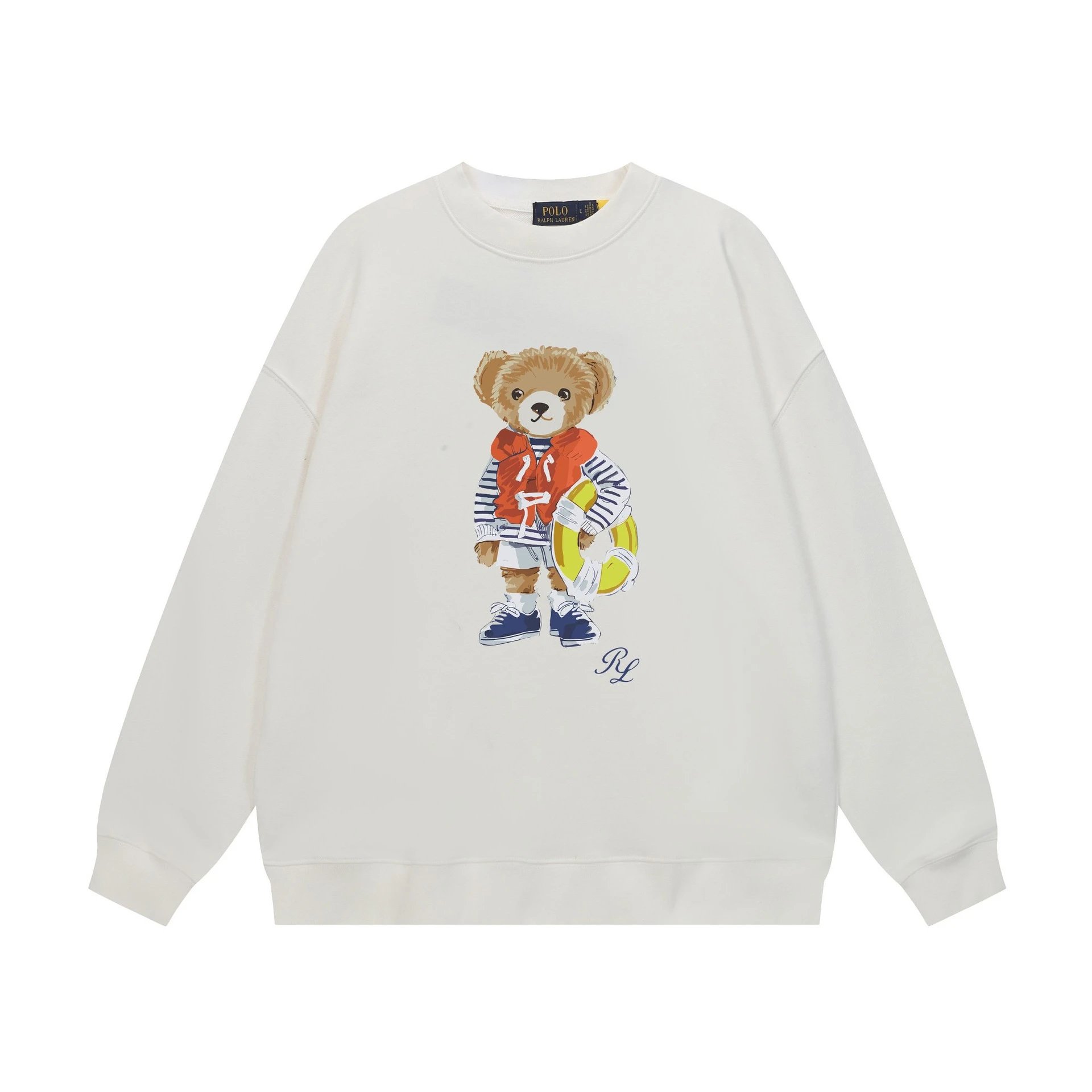 Ralph Lauren white sweatshirt with bear print
