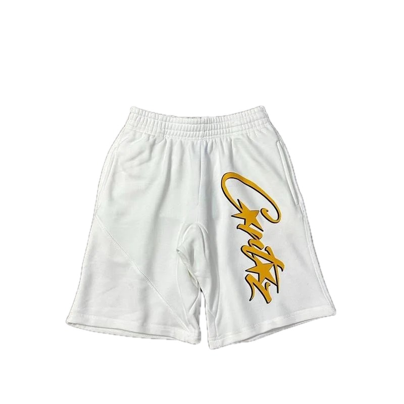 Corteiz trendy and cool style white shorts