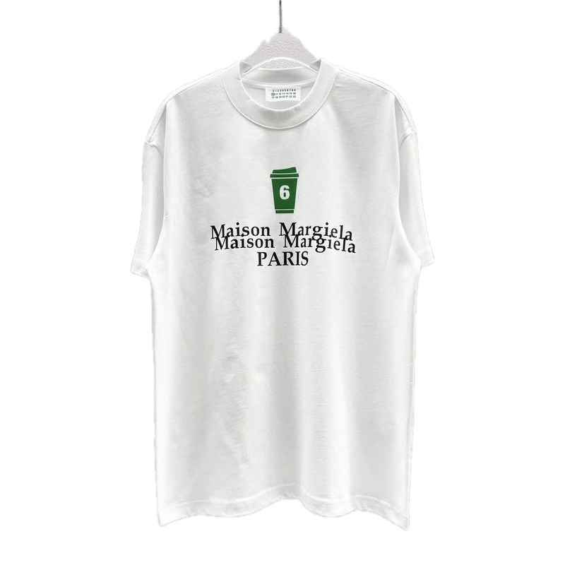 Maison Margiela No.6 Printed Casual White T-Shirt