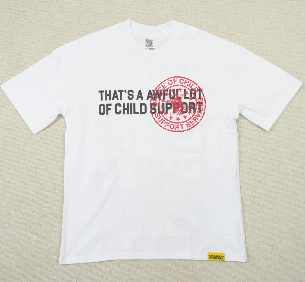 Awful Lot Stamped Street-Style White T-Shirt