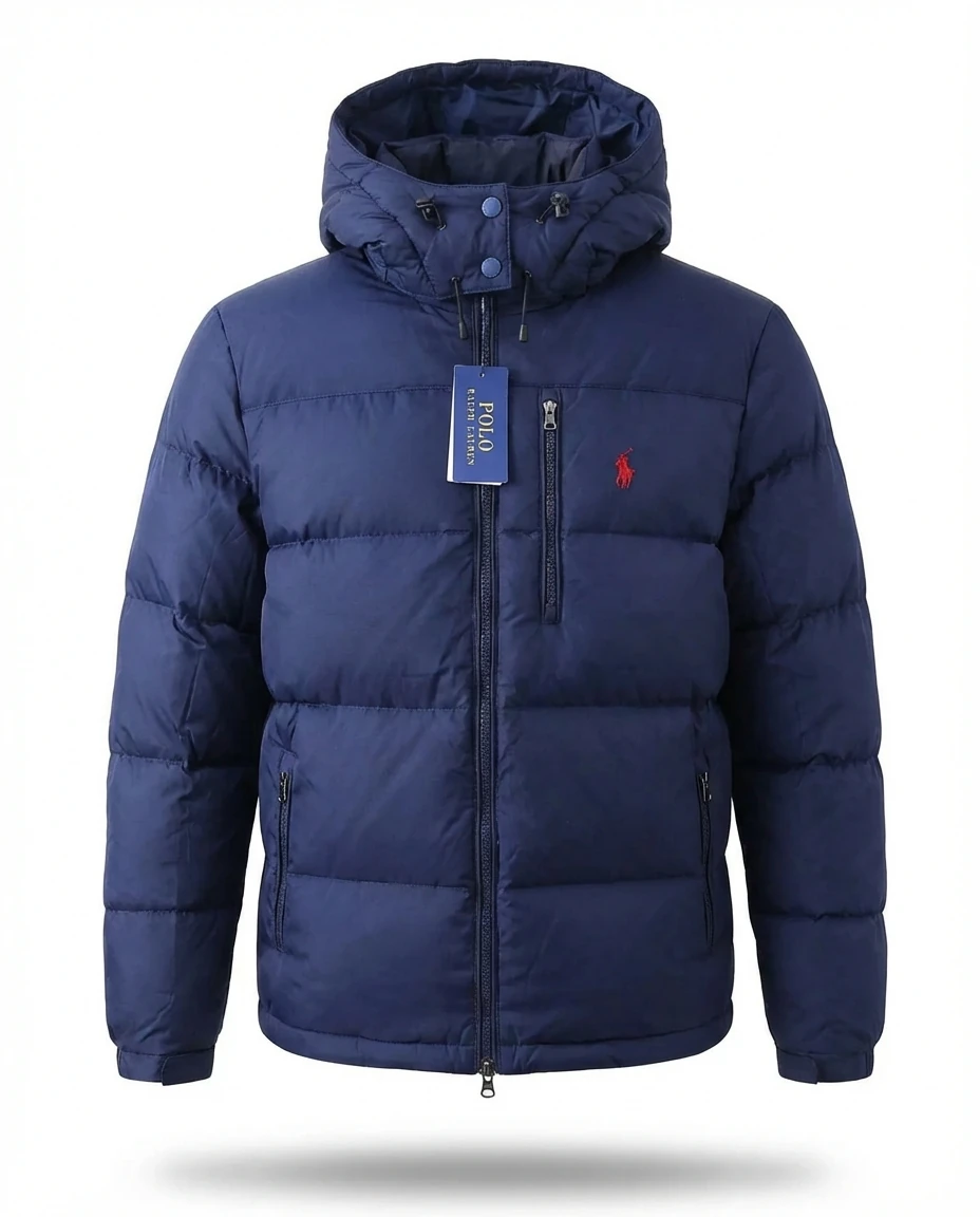 Ralph Lauren POLO Series Fashionable Navy Blue Down Jacket
