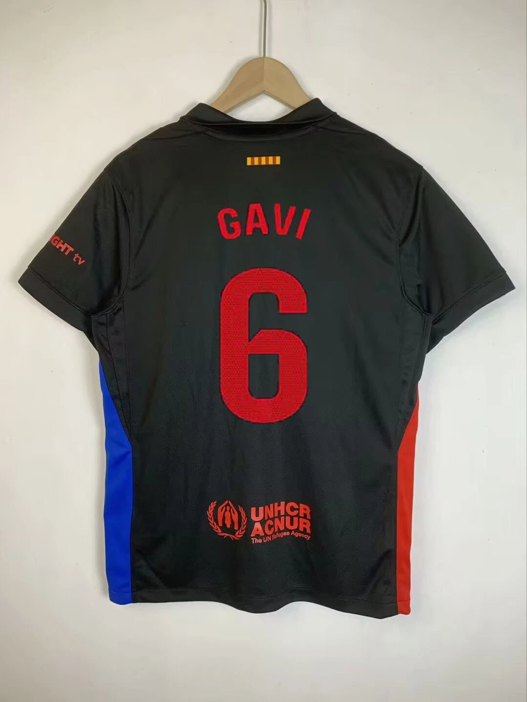 Barcelona Statement Gavi #6 soccer jersey Blue Red Barcelona for Easy Pairing
