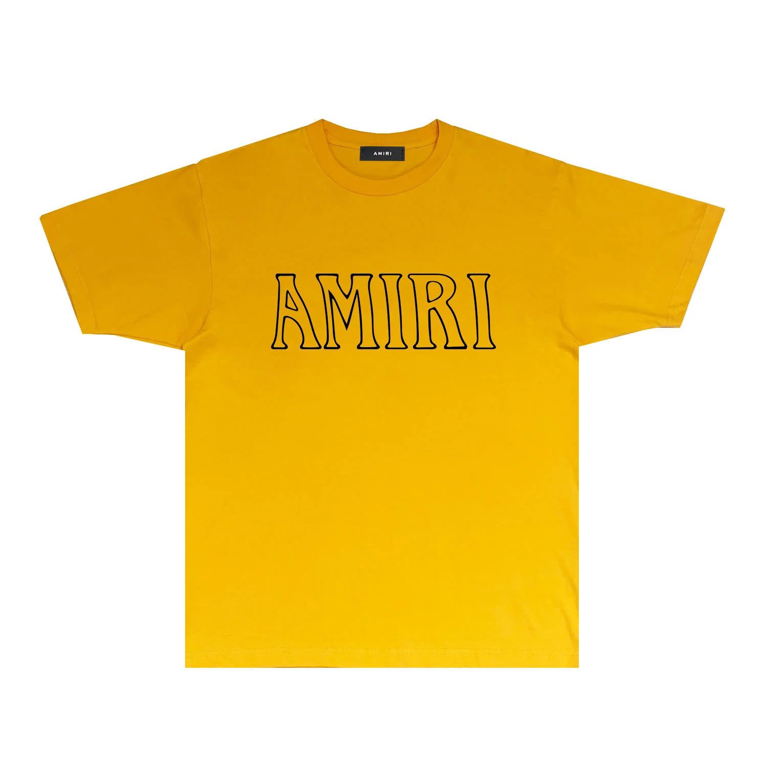 AMIRI minimalist style yellow T-shirt