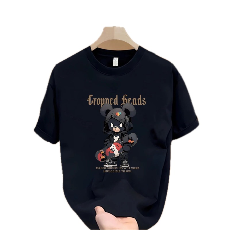 Streetwear Brand Bearbrick Skateboarding Street Style Navy Blue T-Shirt
