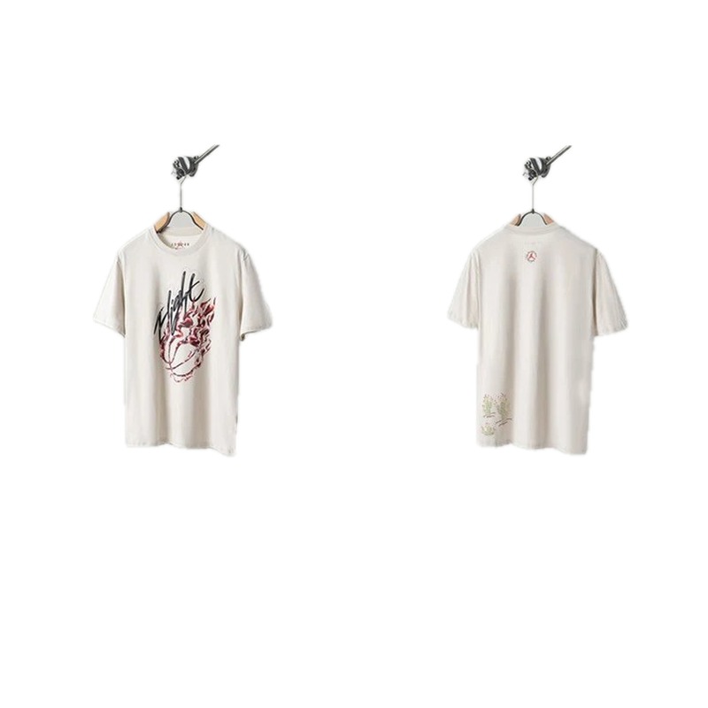 Travis Scott Cactus Co-branded Street-style Off-white T-shirt