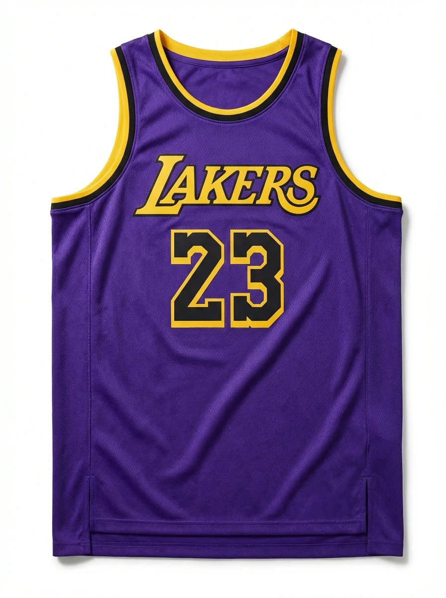 The retro-style No. 23 jersey of the Lakers.
