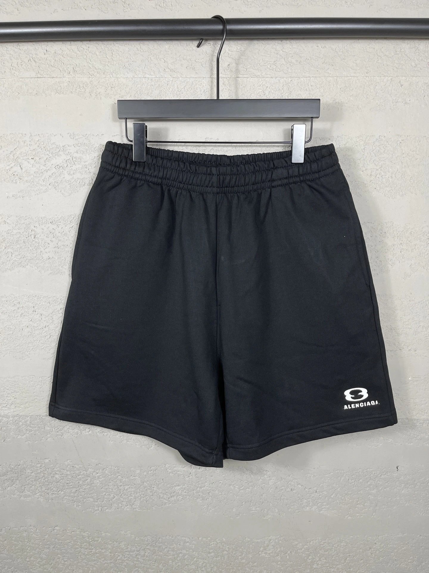 Balenciaga minimalist style black shorts