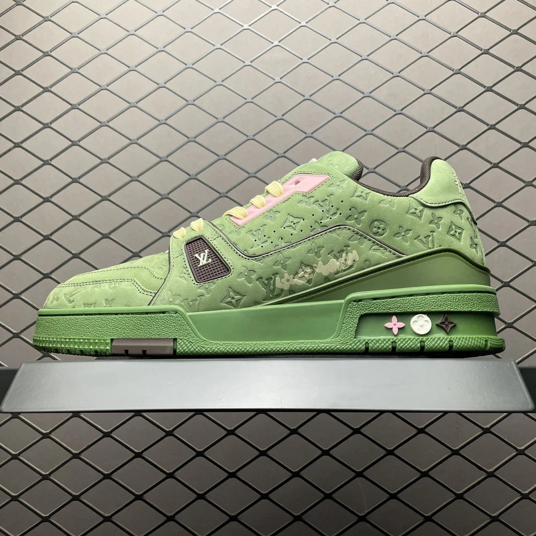Louis Vuitton Monogram Trainers, Monogram Upper in Green