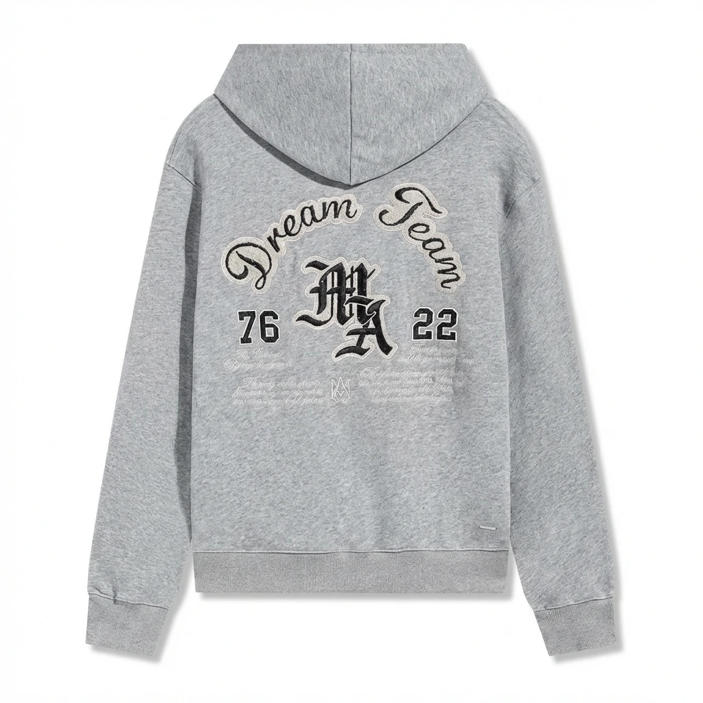AMIRI Retro Style Grey Hoodie