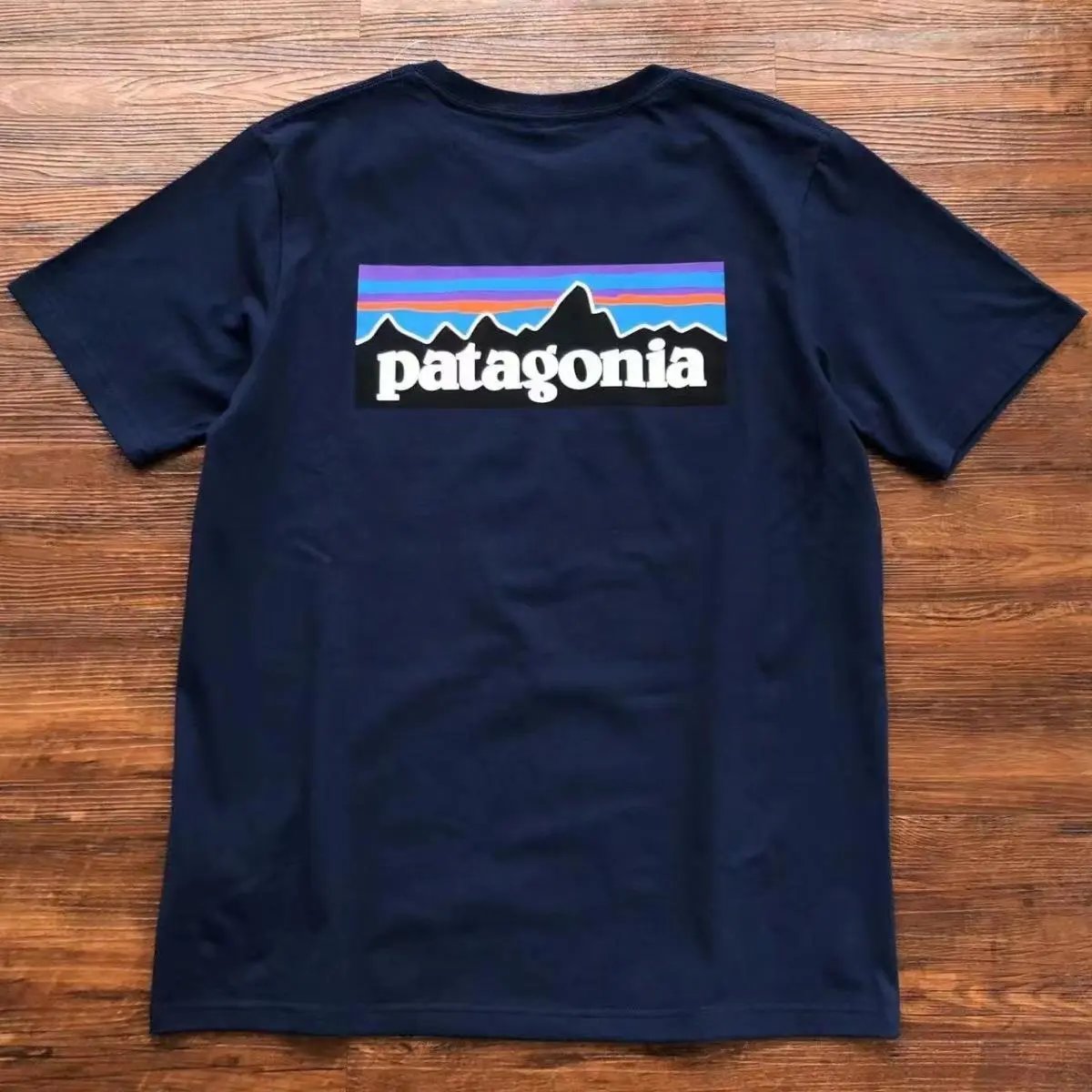 Patagonia Navy Logo T-Shirt City Outfit Graphic