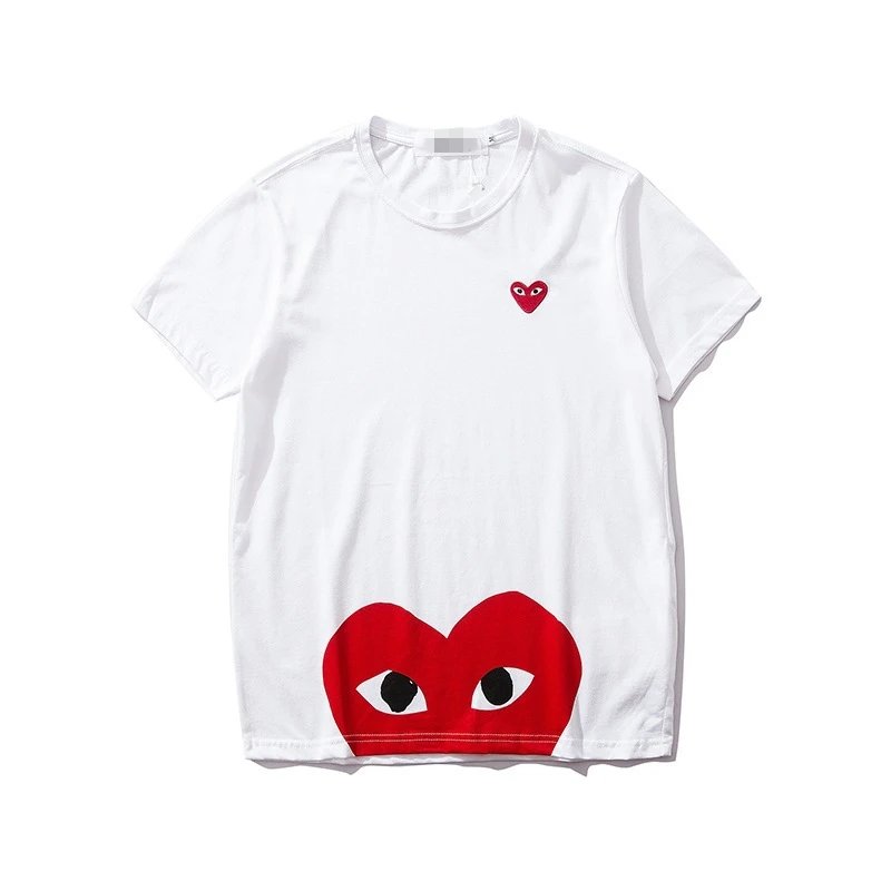 Comme des Garcons PLAY 2021-49 Red Style 2149 Heart Logo T-Shirt Resort Wear