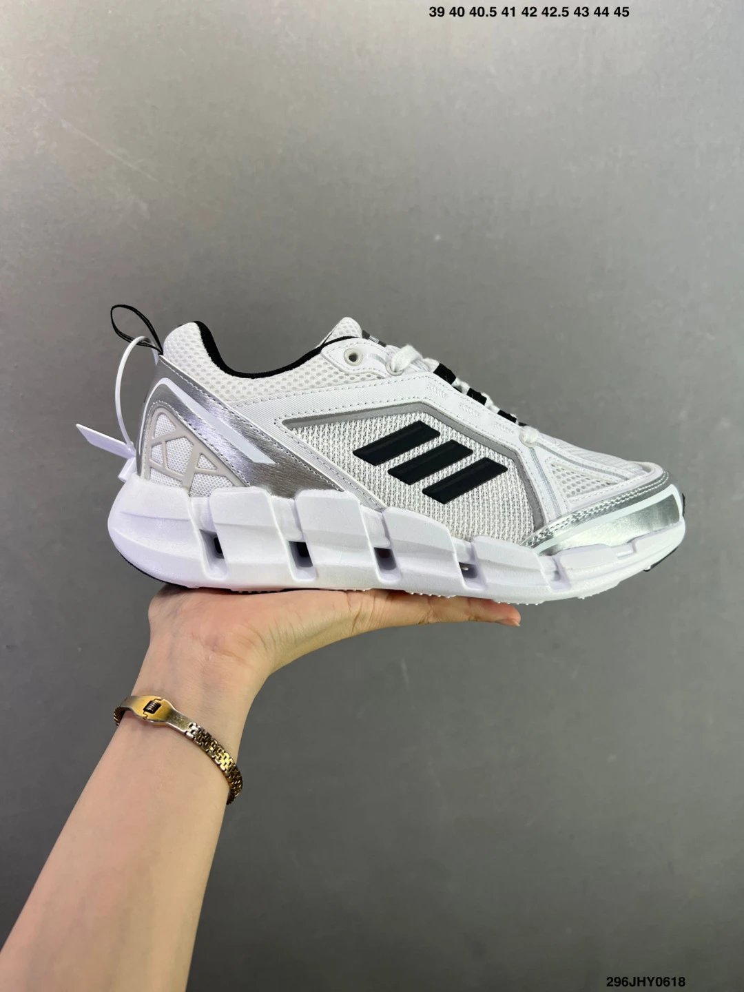 Adidas Cage Runners in White and Black, Finished with Layered Mesh Upper