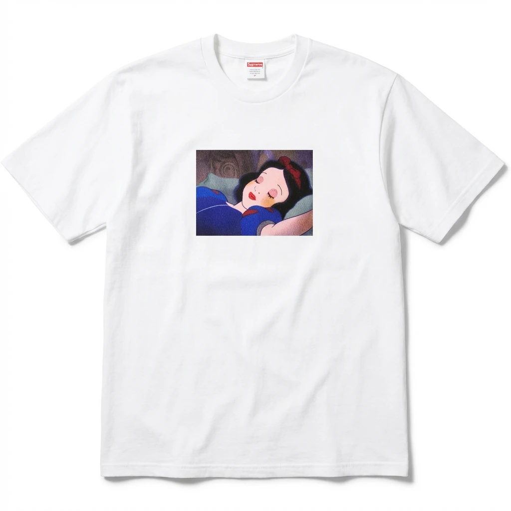 Supreme Snow White Print White T-shirt