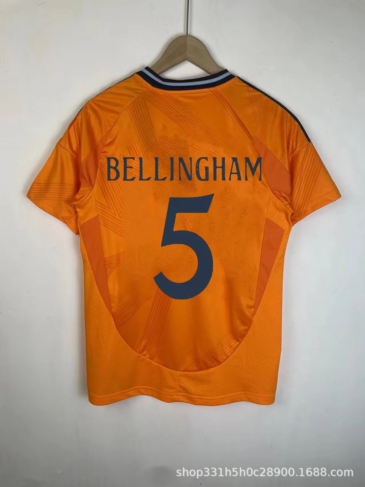 Real Madrid Summer Bellingham #5 soccer jersey White Real Madrid with Bold Graphic