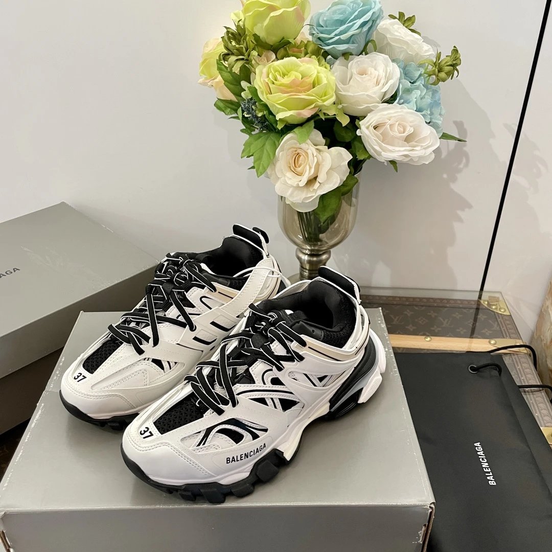 Balenciaga White Runner Sneaker with White Detail