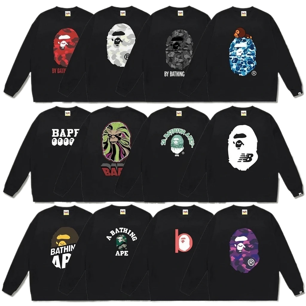Bape Ape Head Trendy and Cool Black Sweatshirt