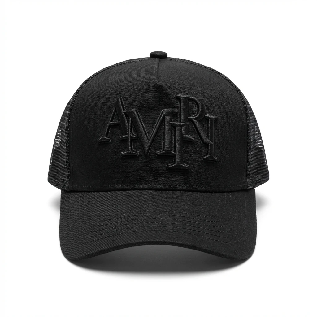 AMIRI retro-style black hat