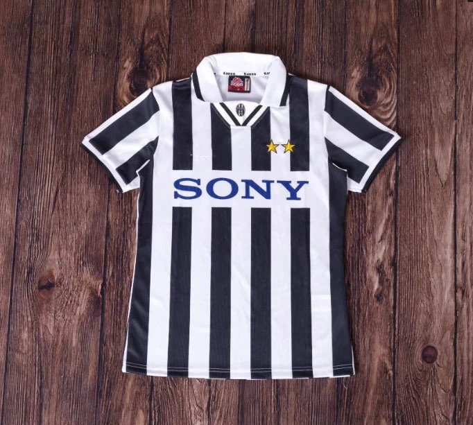 Inter Milan Patterned Brehme #3 soccer jersey Blue Black Striped with Signature Styling