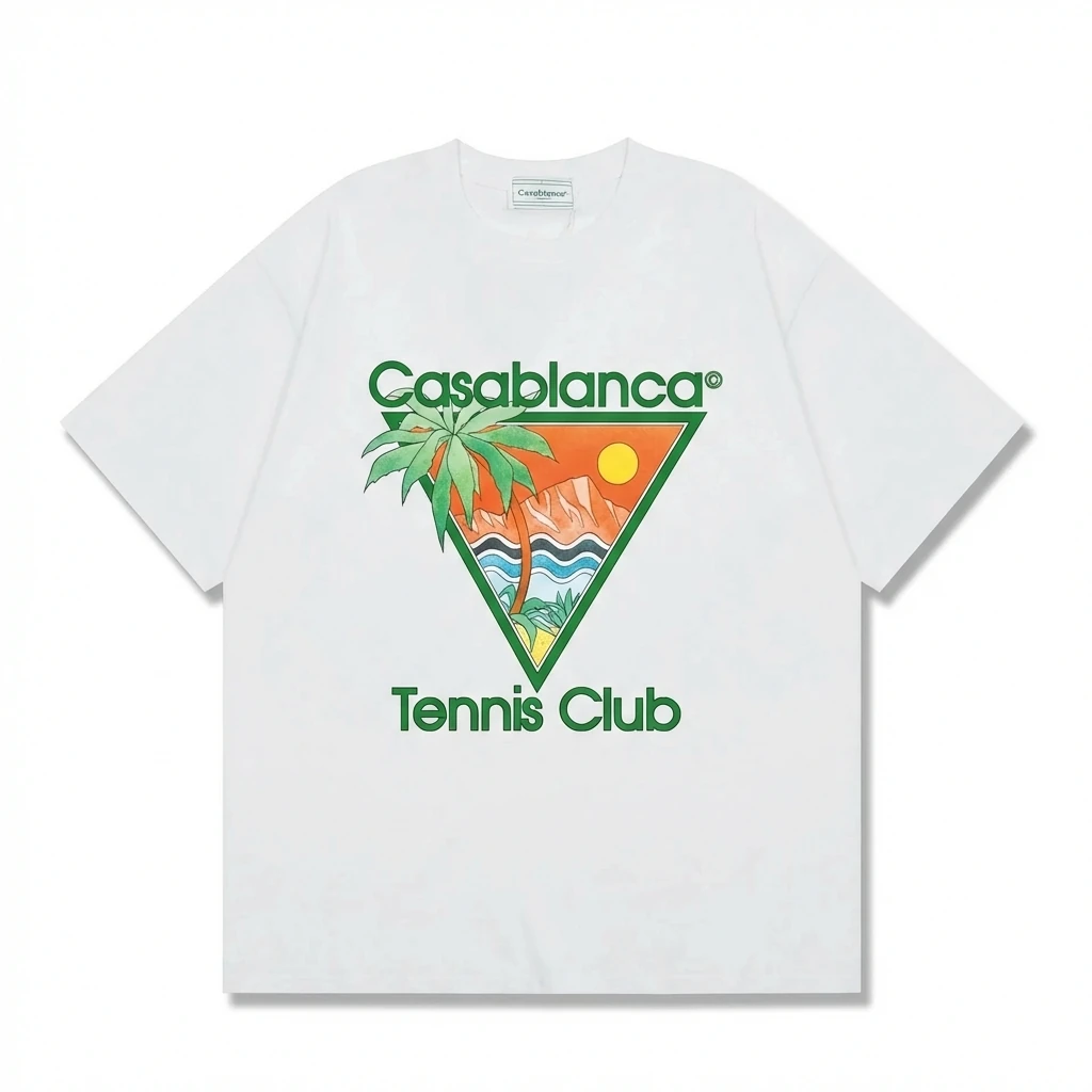 Casablanca Printed Casual White T-shirt