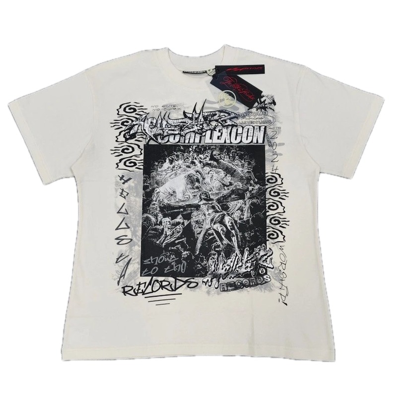 Hellstar Co-branded Graffiti Street Style Off-white T-shirt