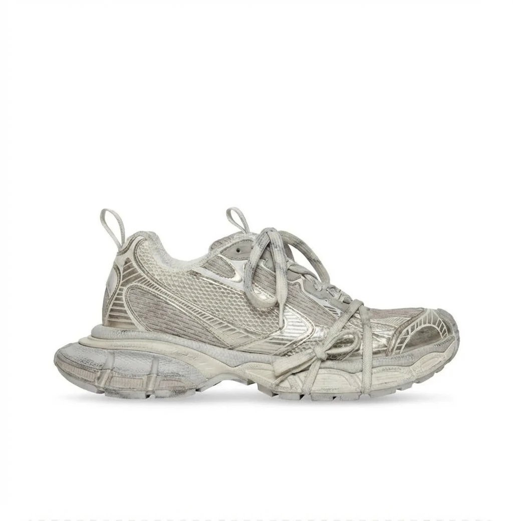 Balenciaga Retro Silver Sneakers