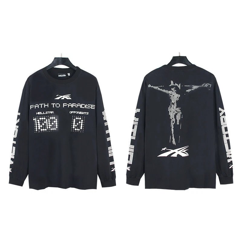 Hellstar Dark Style Printed Black Long-sleeve