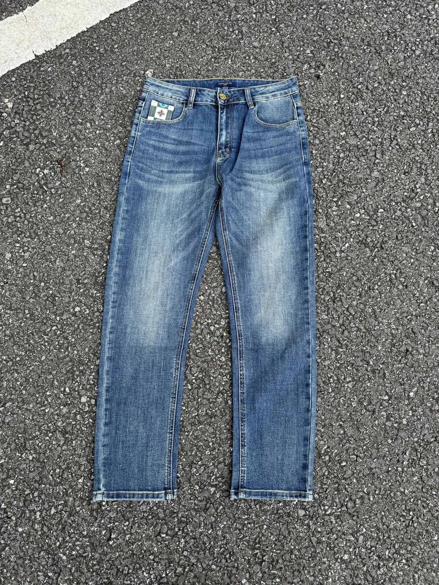 Washed Blue Modern Edit Straight Jeans